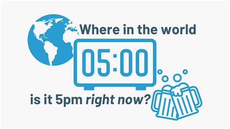 where is it 5pm right now in the world